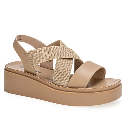 Platanitos Beige de Mujer modelo Sandalia Dama S Muro beiges sintéticos mujer 2025042121052393957 Sintético Sintético